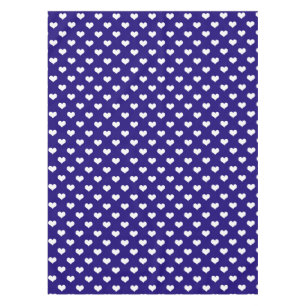 Blue White Love Heart Pattern Design  Tablecloth