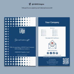 Blue White Loyalty Gift Certificate Promotion Flyer