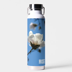 Blue White Magnolia Flowers Spring Aluminium Water Bottle