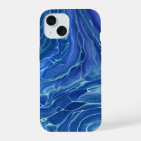 Blue & White Marble Acrylic Abstraction