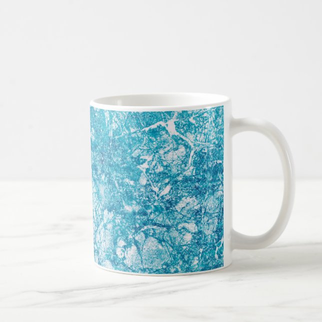 Blue & White Marble Texture Coffee Mug (Right)