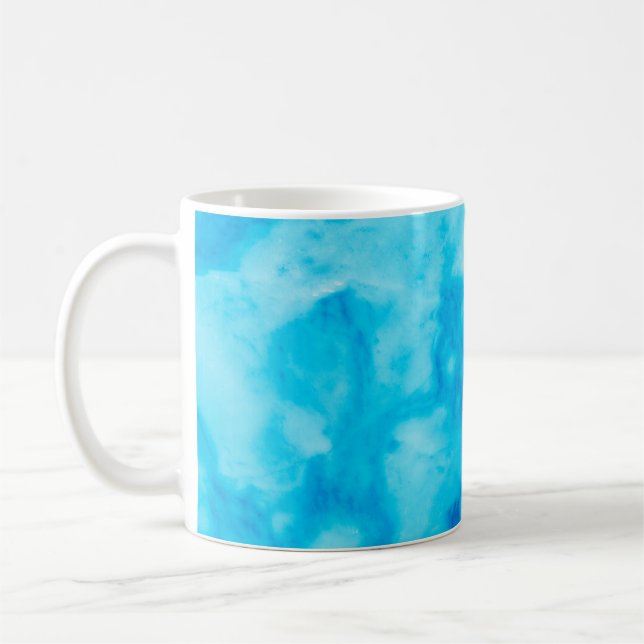 Blue White marble texture with natural patternabst Coffee Mug (Left)