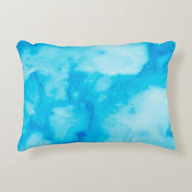 Blue White marble texture with natural patternabst Decorative Cushion (Front)