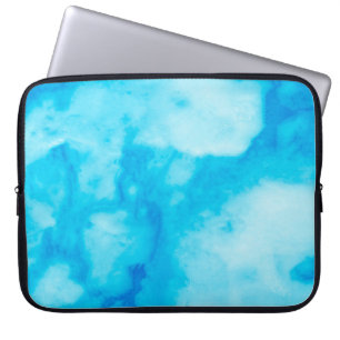 Blue White marble texture with natural patternabst Laptop Sleeve