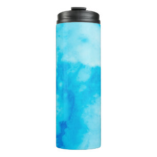 Blue White marble texture with natural patternabst Thermal Tumbler
