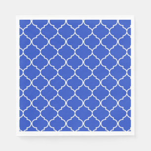 Blue & White Mediterranean Moroccan Pattern Napkin