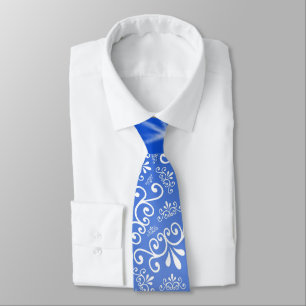 Blue White Merry Christmas Tree Stars Night Light Tie
