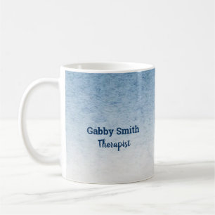Blue white ombre gradient coffee mug