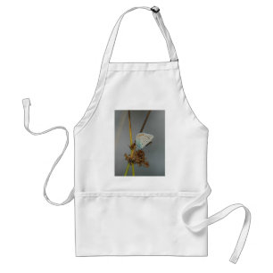 Blue White Orange with Black Spots Butterfly Standard Apron
