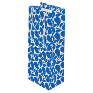 BLUE & WHITE PAISLEY PATTERNS WINE GIFT BAG