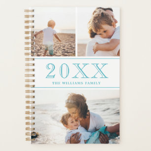 Blue & White Photo Collage Planner