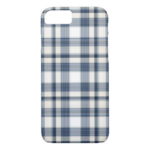 Blue White Plaid 1 iPhone 8/7 Case