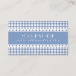 Blue & White Plaid Business Card