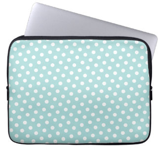Blue & White Polka Dot Laptop Sleeve