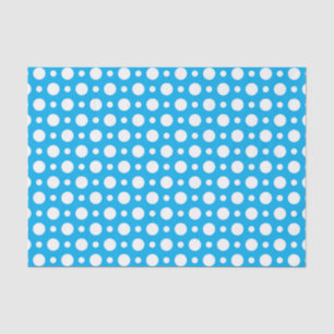 BLUE & WHITE POLKA DOTS PATTERN TISSUE PAPER