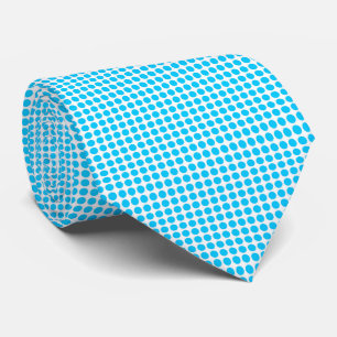 Blue White Polka Dots Tie