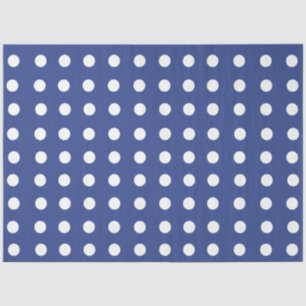 Blue White Polka Dots Tissue Paper