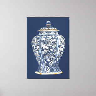 Blue & White Porcelain Vase by Vision Studio Canvas Print