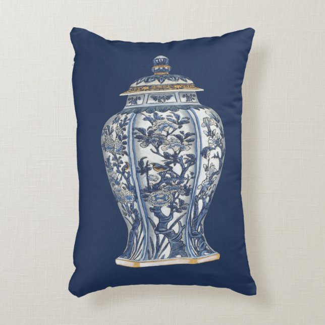 Blue & White Porcelain Vase by Vision Studio Decorative Cushion (Front(Vertical))