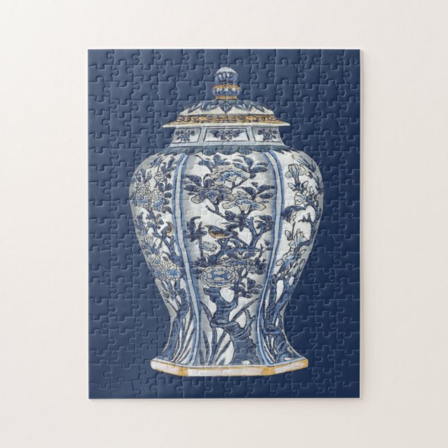 Blue & White Porcelain Vase by Vision Studio Jigsaw Puzzle (Vertical)