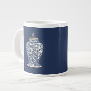 Blue & White Porcelain Vase by Vision Studio Large Coffee Mug