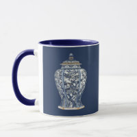 Blue & White Porcelain Vase by Vision Studio