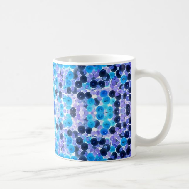 Blue White Purple String of Pearls Coffee Mug (Right)