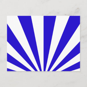 Blue & White Rays Postcard