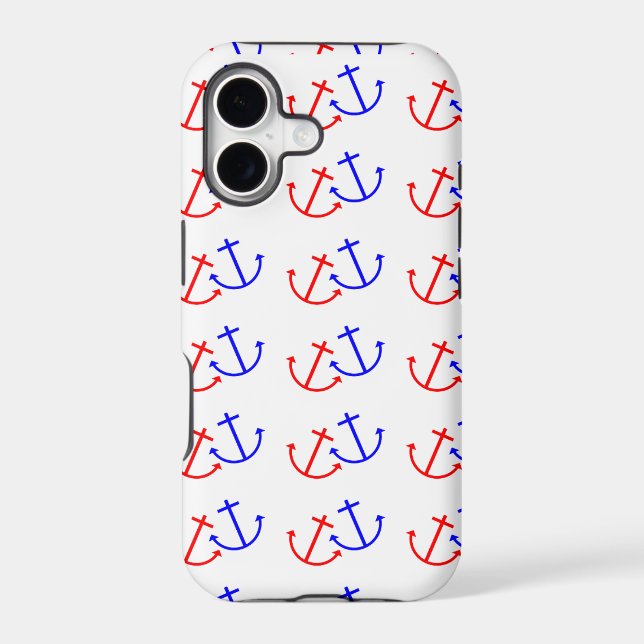 Blue White Red Anchors Pattern (Back)