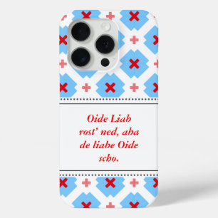 Blue white red iPhone 15 pro case