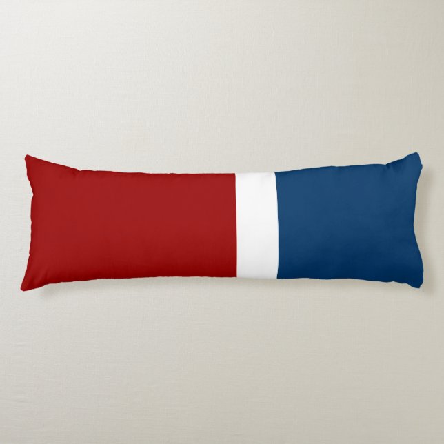 Blue White Red Colour Block Style Design  Body Cushion (Front)