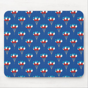 Blue White Red Patriotic Balloons Mouse Mat