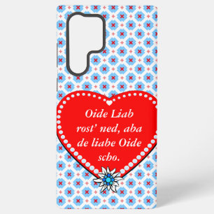Blue white red pattern Bavarian style Samsung Galaxy Case