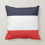 Blue White & Red Stripes Striped Cushion<br><div class="desc">Pillow.</div>