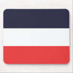 Blue White & Red Stripes Striped Design Mouse Mat<br><div class="desc">Customise the front with or without text.</div>