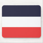 Blue White & Red Stripes Striped Design Mouse Mat<br><div class="desc">Customise the front with or without text.</div>