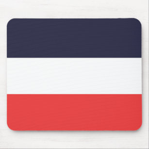 Blue White & Red Stripes Striped Design Mouse Mat