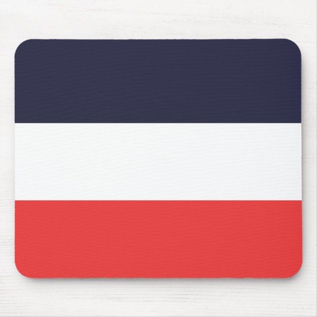 Blue White & Red Stripes Striped Design Mouse Mat (Front)