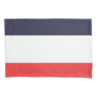 Blue White & Red Stripes Striped Pillowcase