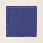 Blue & White Sailor Collar Scarf<br><div class="desc">A classic sailor scarf in dark blue with bright white trim along the edges.</div>
