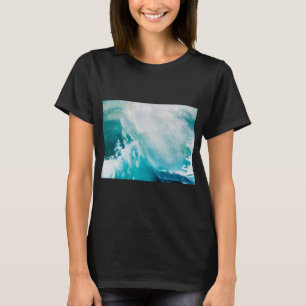 BLUE WHITE SEA WAVES IN THE STORM T-Shirt