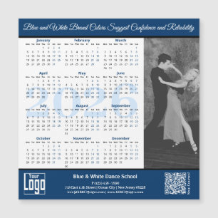 Blue White Service Image 2026 Calendar Magnet