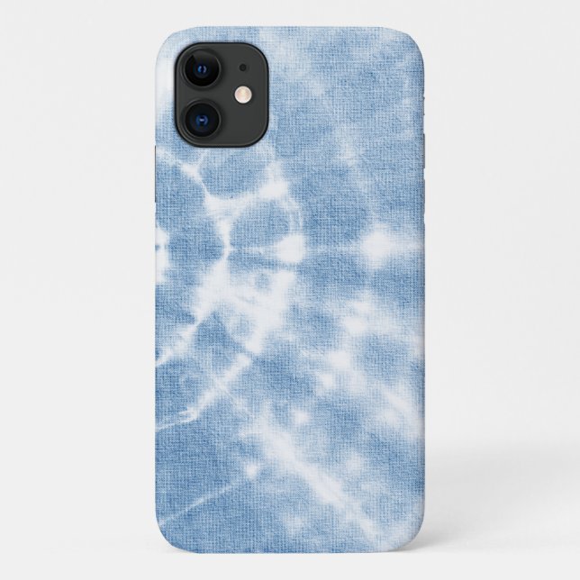 Blue White Shibori Tie Dye Case-Mate iPhone Case (Back)