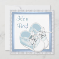 Blue White Shoes Blue Lace Baby Boy Shower