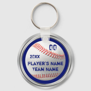 Blue, White, Silver Cheap Baseball Team Gifts Key Ring