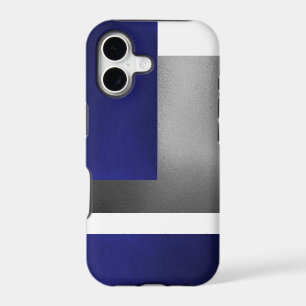 Blue White & Silver Comtemporary Iphone 5 Case
