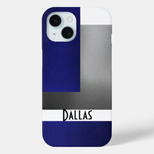 Blue White & Silver- Dallas Iphone 5 Case- iPhone 15 Case