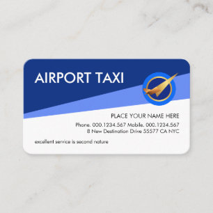 Blue White Sky Aeroplane Liftoff Business Card