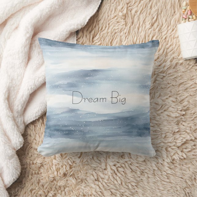 Blue White Snowflakes Cushion (Blanket)