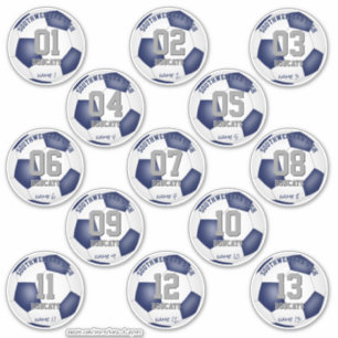 blue white soccer team colours set of 13